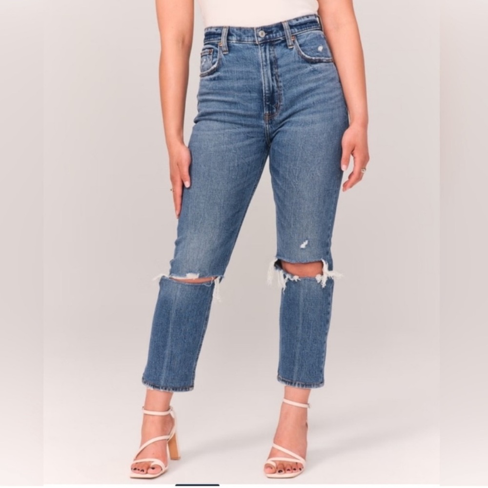 Abercrombie Curve Love Ankle Straight Ultra High Rise - 4S